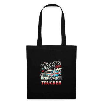 Daddys kleiner Trucker - Stoffbeutel - Schwarz - Vorne