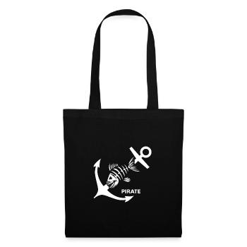 Captain ahoy pirate "anchor lifted" boatswain - Tote Bag - black - Front