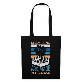 Boxing Boxer Martial Arts Boxing Ring Boxing Gloves - Tote Bag - black - Front