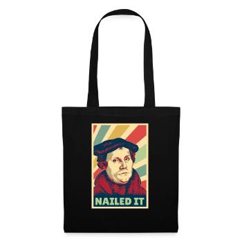 Nagelte es Martin Luther Vintage Farben - Stoffbeutel - Schwarz - Vorne