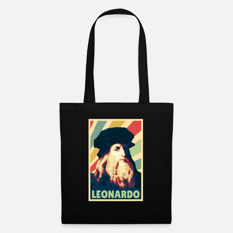 Leonardo da Vinci Vintage Farben - Stoffbeutel - Schwarz