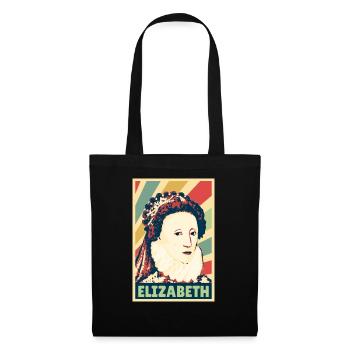 Elizabeth Queen Of England Vintage Colors - Tote Bag - black - Front