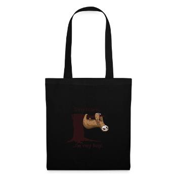 Funny Sloth Quote T-Shirt | I am very - Tote Bag - black - Front