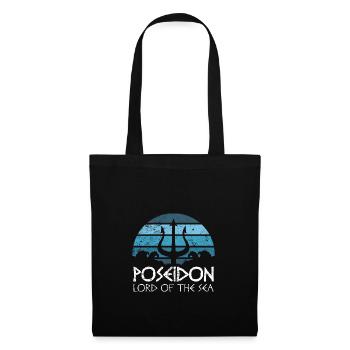 Poseidon Trident T Shirt Griechische Götter Herr - Stoffbeutel - Schwarz - Vorne