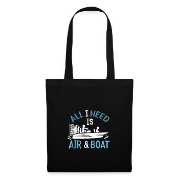 Funny Air And Boat Luftkissenboot Planenboot Sumpf - Stoffbeutel - Schwarz - Vorne