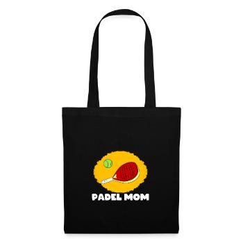 Padel Paddel Schläger Tennis Sport I Geschenk - Stoffbeutel - Schwarz - Vorne