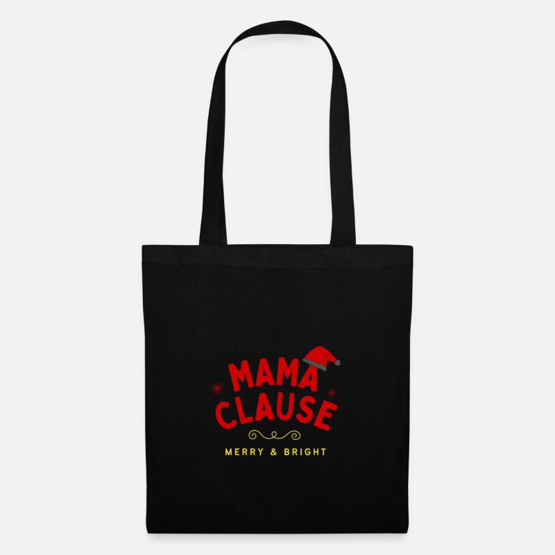 Christmas Mama Clause - Stoffbeutel - Schwarz