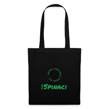 Meine Lieblings-Pizza ist... Pizza Spinat - Stoffbeutel - Schwarz - Vorne