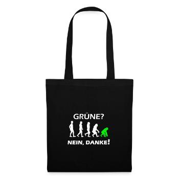 Grüne Nein Danke - Stoffbeutel - Schwarz - Vorne