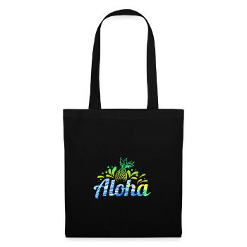 Hawaï Aloha Plage Ananas cadeau pour l’été - Sac en tissu - noir - Devant