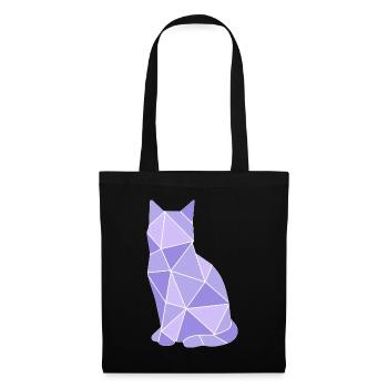Geometric Cat Lavender - Tote Bag - black - Front