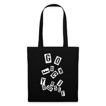 Freches Sprüche Go Fuck Yourself Fun Geschenk - Stoffbeutel - Schwarz - Vorne
