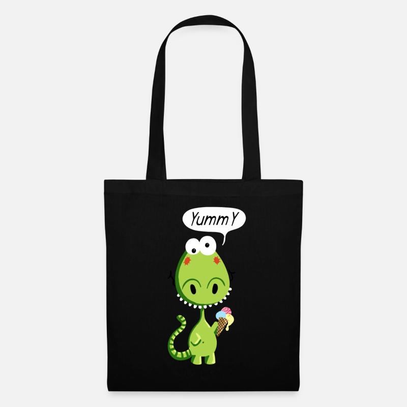 Drôle Dragon - Dragons - Comique - Sac en tissu - noir