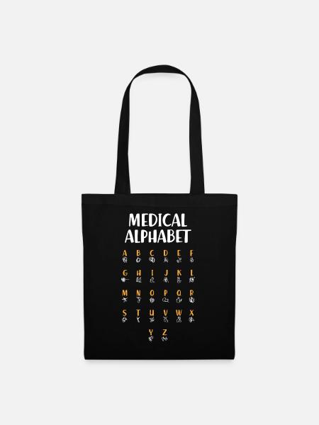 Alphabet médical (sombre) - Sac en tissu - noir