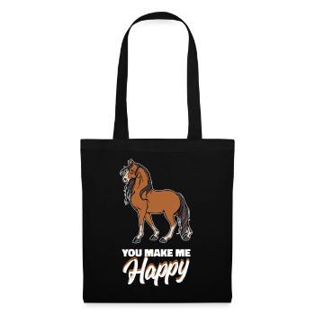 Stallion Horses Déclaration Icelandic Horses Horse Fan - Sac en tissu - noir - Devant