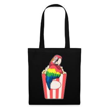Maïs soufflé perroquet - Sac en tissu - noir - Devant