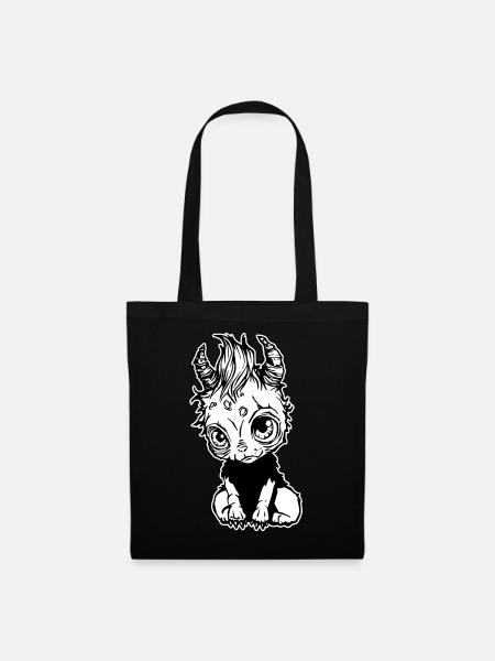 Mignon bébé licorne zombie - Sac en tissu - noir