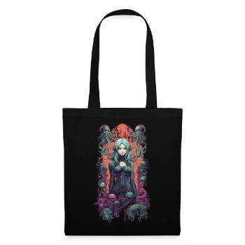 Goth Anime Girl Pastel Occult Underworld - Tote Bag - black - Front