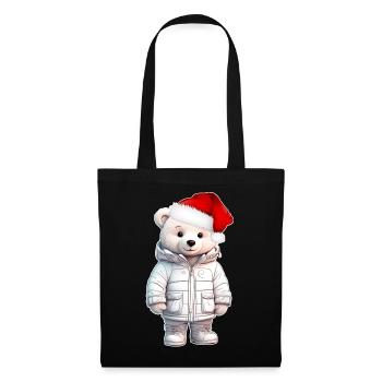 Noël de l’ours - Sac en tissu - noir - Devant
