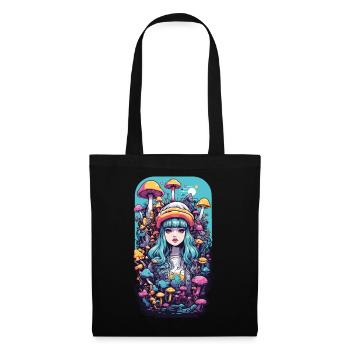 Festival Fantasy Psychédélique Goa Champignon Fille - Sac en tissu - noir - Devant