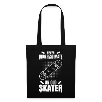 Grand-père de skateboard - Sac en tissu - noir - Devant