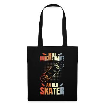 Unterschätze nie einen alten Skater - Stoffbeutel - Schwarz - Vorne