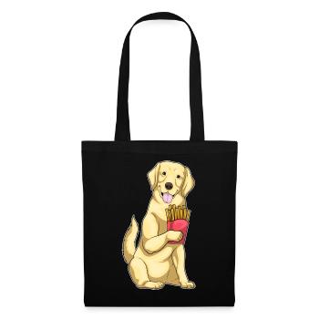 Labrador Pommes frites - Stoffbeutel - Schwarz - Vorne
