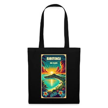 Parotonga Cook Islands Vintage Sun - Tote Bag - black - Front