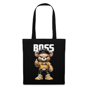 BAAS Bear - Streetwear Teddy Beer Design - Sac en tissu - noir - Devant