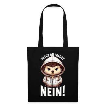 Avant de demander No Hedgehog Mauvaise humeur - Sac en tissu - noir - Devant