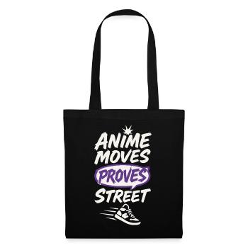 Anime Dance Streetwear Manga Hip Hop Otaku Crew - Stoffbeutel - Schwarz - Vorne