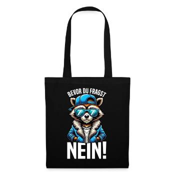 Avant que tu ne demandes, pas de raton laveur, mauvaise humeur - Sac en tissu - noir - Devant