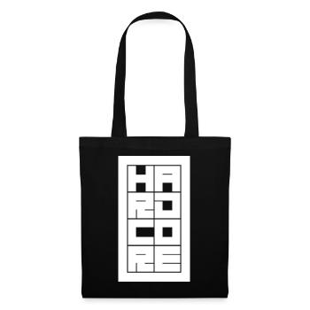 Hardcore bold and blocked typography logo design - Tote Bag - black - Front