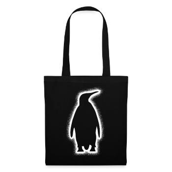 Pinguine Herren Jungen Kinder Pinguin - Stoffbeutel - Schwarz - Vorne