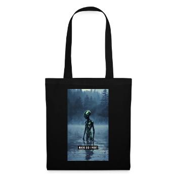WHERE DID I PARK? - Funny Alien Forest Art - Tote Bag - black - Front