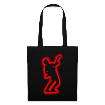 Guitariste Hommes, Enfants, Garçons, Guitare - Sac en tissu - noir - Devant