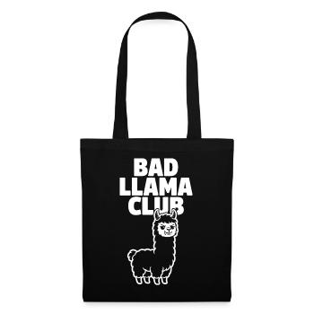 Club Bad Llama – Lama Espiègle - Sac en tissu - noir - Devant