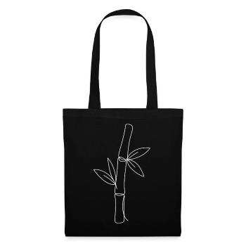Bamboo Silhouette Mono Print - Tote Bag - black - Front