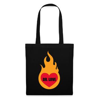 Dr. Love | Herz | Heart | Feuer | Fire | hot | - Tote Bag - black - Front