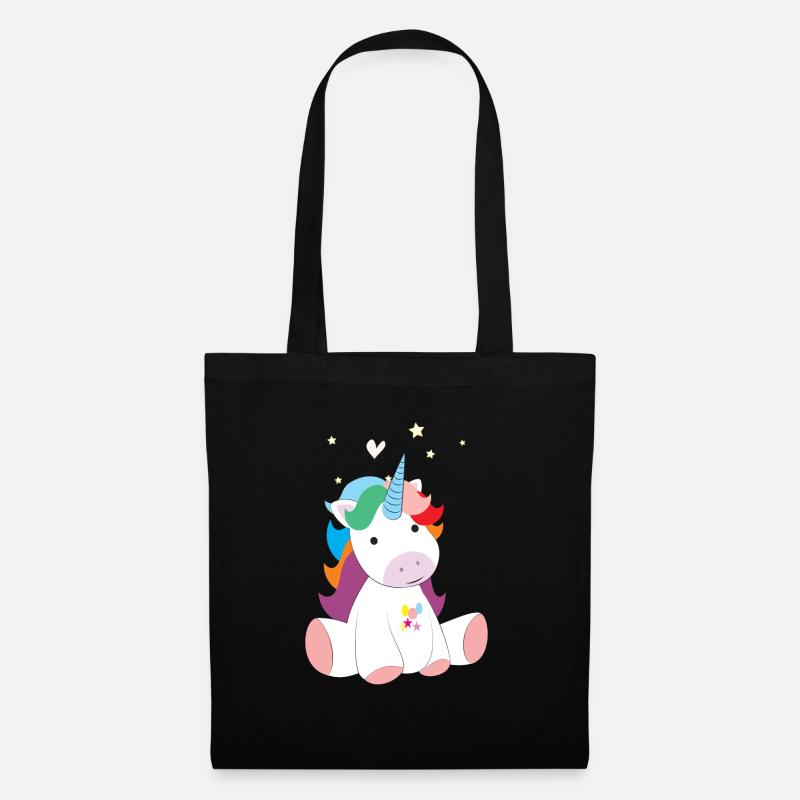 Einhorn - Stoffbeutel - Schwarz