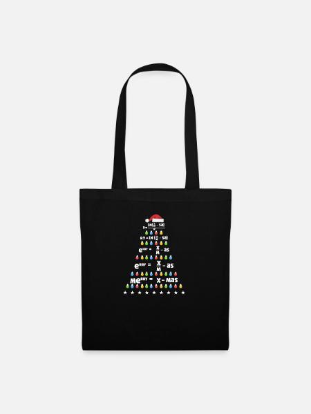 Math Christmas Tree Math Formula Math Xmas - Tote Bag - black