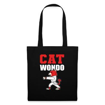 Chat Wondo Cat Lover Cadeau - Sac en tissu - noir - Devant