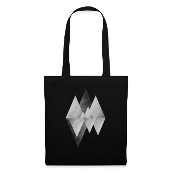 Montagnes - Sac en tissu - noir - Devant