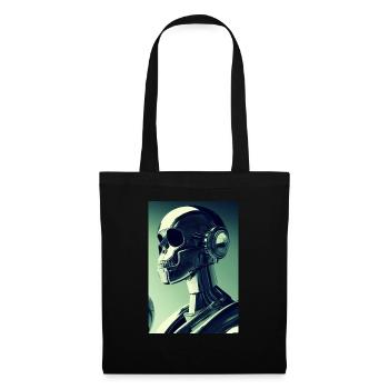 Robot Skull Punk - Tote Bag - black - Front