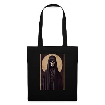 Crâne de faucheuse d’Halloween - Sac en tissu - noir - Devant
