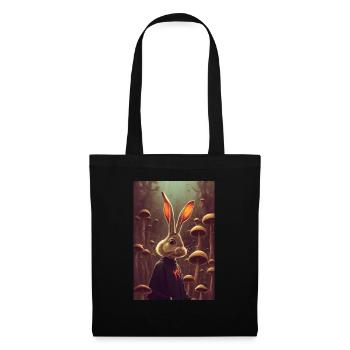 Rabbit Forest Wonderland Mushrooms Hiking - Tote Bag - black - Front