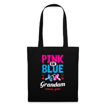 Grand-mère rose ou bleu vous aime Genre Révéler La fête - Sac en tissu - noir - Devant
