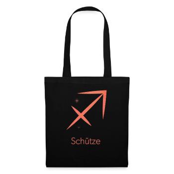 Sternzeichen Schütze - Stoffbeutel - Schwarz - Vorne