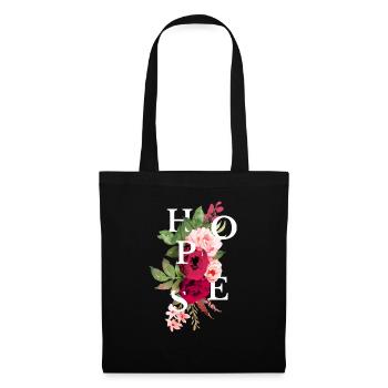Hopes flowers - Sac en tissu - noir - Devant