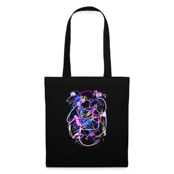 Abstrait - Sac en tissu - noir - Devant